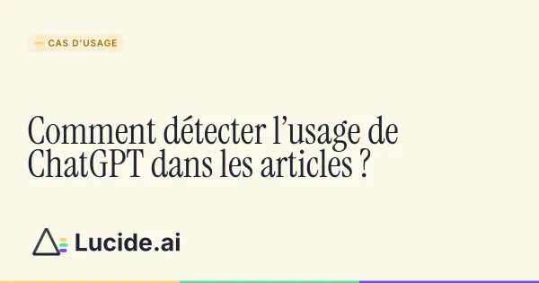 Repérer l'usage de ChatGPT dans un article de blog