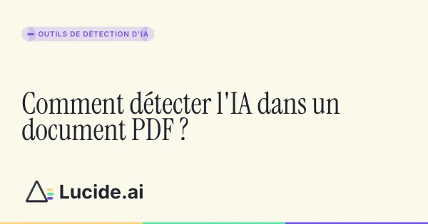 Détecter un texte généré par IA dans un document PDF