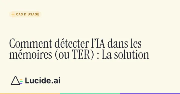 Détecter l'IA dans les mémoires et les TER