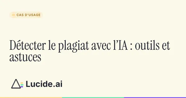 Détection du plagiat grâce à l'intelligence artificielle