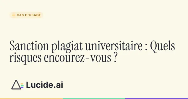 Les sanctions encourues en cas de plagiat à l'université